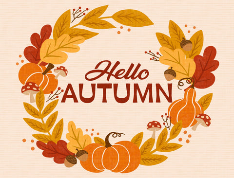 Hello Autumn Wreath Welcome Lumilawn Sign