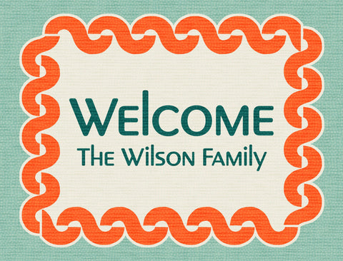 Post Modern Welcome Custom Lumilawn Sign