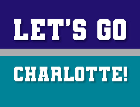 Charlotte Professional Basketball Fandom Yard Sign