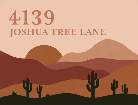 Desert Scene Address Custom Lumilawn Sign