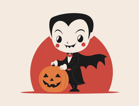 Retro Dracula Trick or Treater Yard Sign