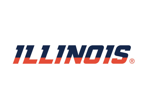 Illinois Wordmark White Yard Sign