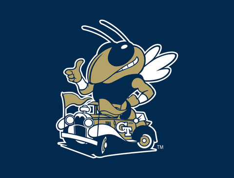 Georgia Tech Buzz Mascot Navy Lumilawn Sign