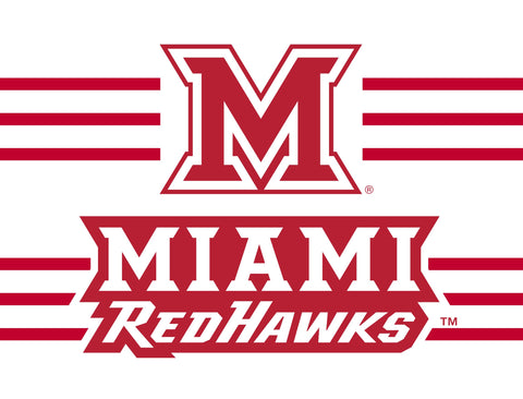 Miami RedHawks M White Lumilawn Sign