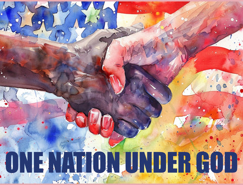 One Nation Handshake Togetherness Yard Sign