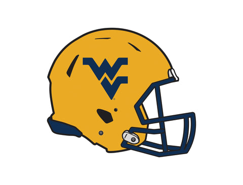 West Virginia Helmet Gold Mark White Yard Sign