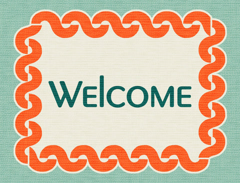 Post Modern Welcome Lumilawn Sign