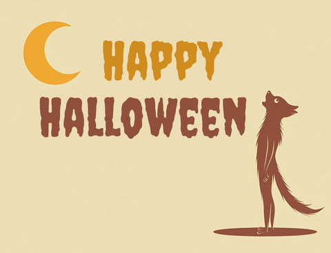 Wolfman Moon Happy Halloween Yard Sign