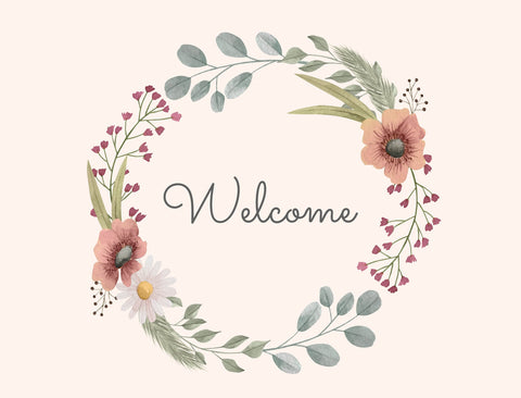 Simple Wreath Welcome Yard Sign