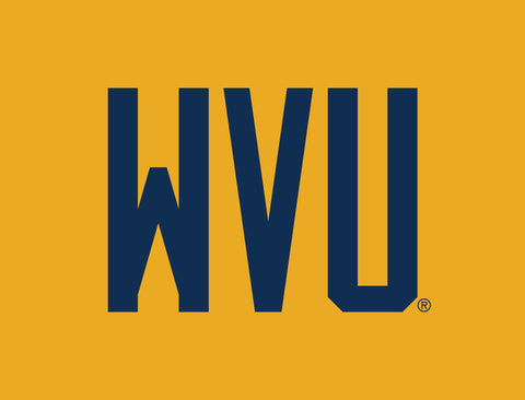 West Virginia WVU Wordmark Gold Yard Sign