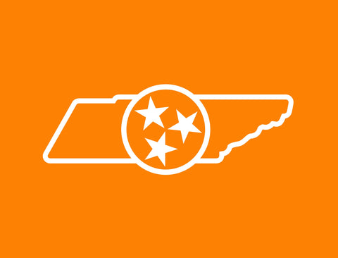 Tennessee Vols State Shield Orange Lumilawn Sign