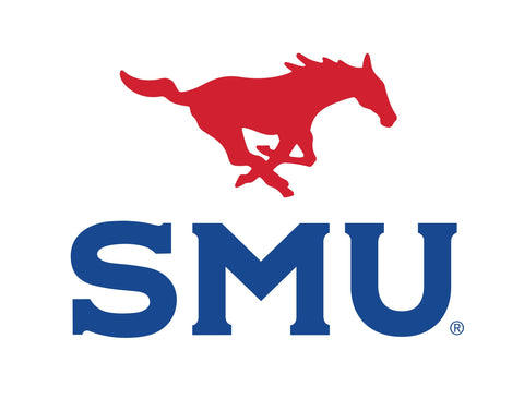 SMU Mustang Red Blue Lumilawn Sign