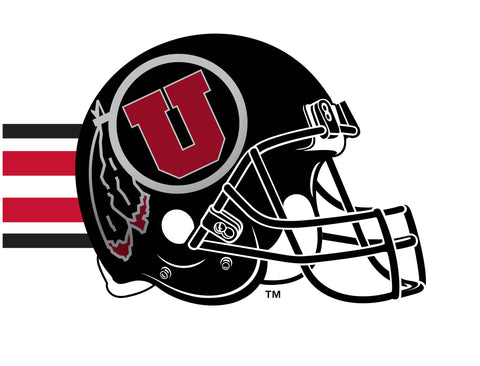 Utah Helmet Black Yard Sign