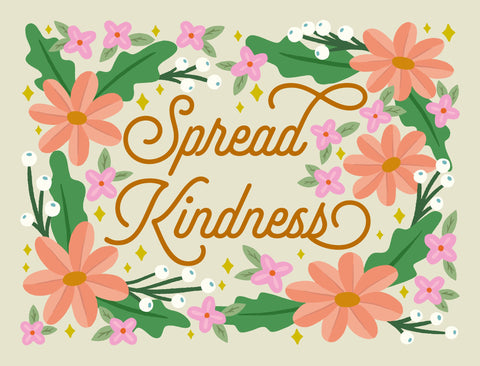 Spread Kindness Floral Lumilawn Sign