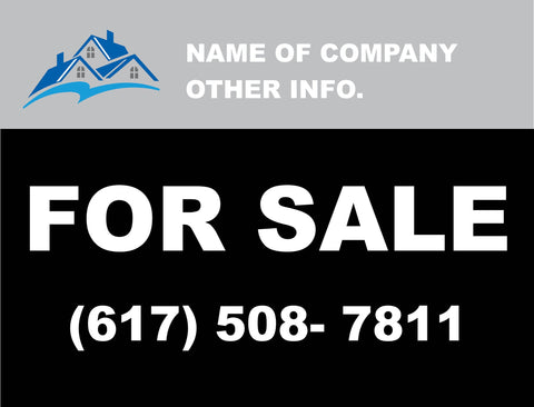 Grey And Black Real Estate Sign