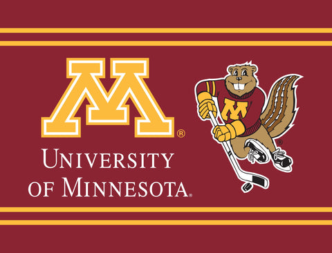 Minnesota M Goldy Hockey Maroon Lumilawn Sign