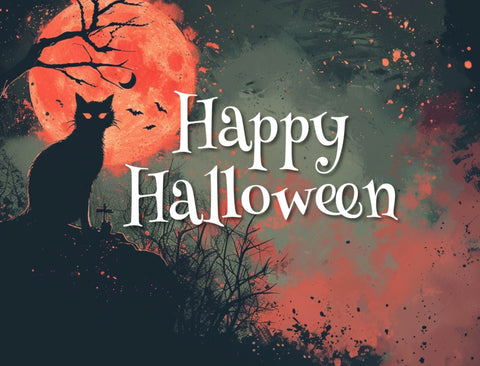 Cat And Moon Happy Halloween Yard Sign