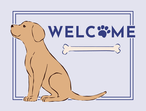 Welcome Dog Lumilawn Sign