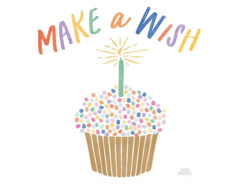 Make a Wish Birthday Cupcake Yard Sign