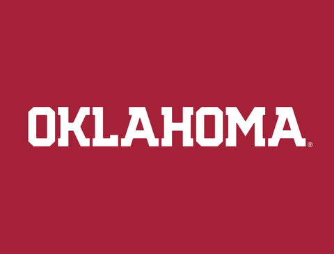 Oklahoma Athletics Wordmark Crimson Lumilawn Sign