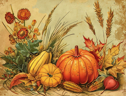 Vintage Fall Still Life Artistic Lumilawn Sign