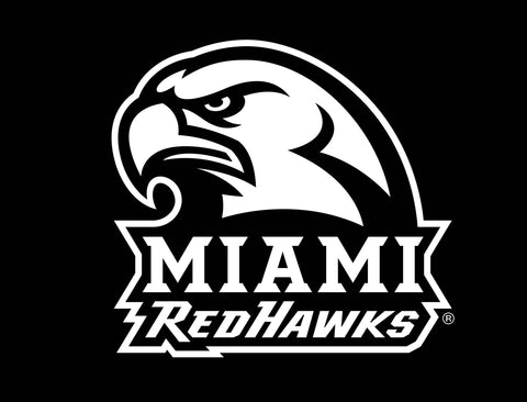 Miami RedHawks Black Lumilawn Sign