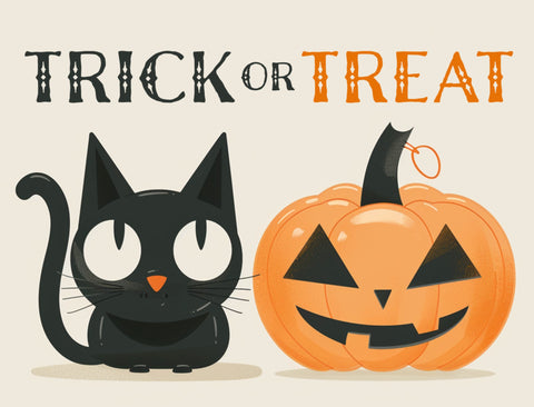 Trick Or Treat Cute Cat Halloween Yard Sign