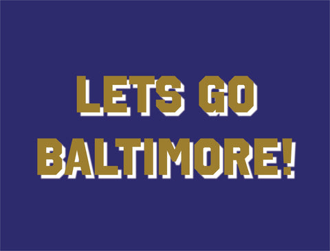 Baltimore Professional Football Fandom Yard Sign