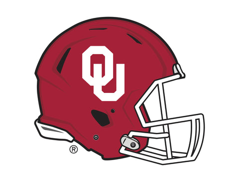 Oklahoma Helmet Mark White Yard Sign