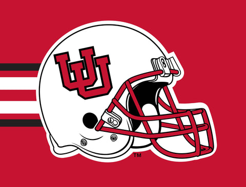 Utah Helmet Red Stripe Yard Sign