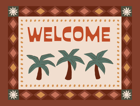 Boho Welcome Lumilawn Sign