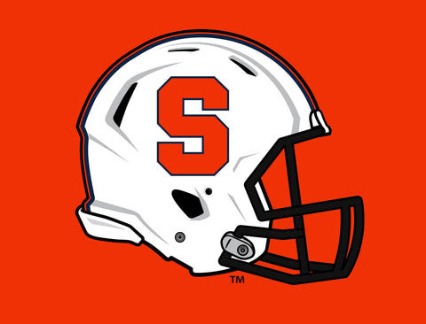 Syracuse Helmet Big Orange Lumilawn Sign