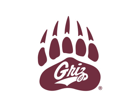 Montana Bear Paw Griz White Lumilawn Sign