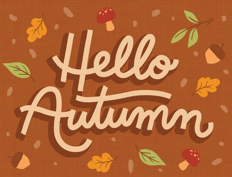 Hello Autumn Greeting Welcome Sign