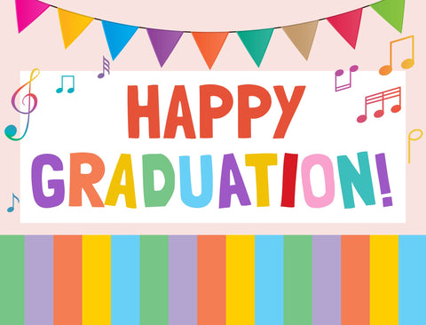 Musical Rainbow Graduation Sign