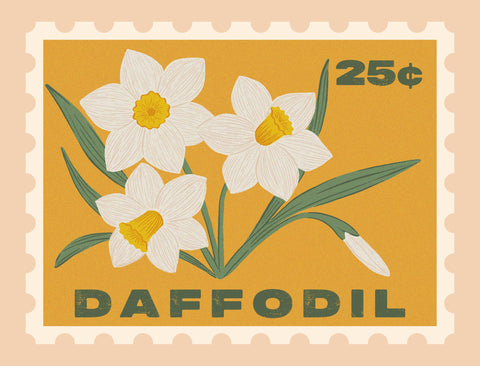 Daffodil Flower Stamp Lumilawn Sign