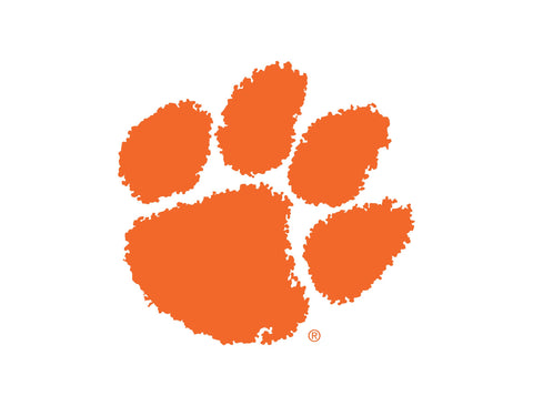 Clemson Paw Print White Yard Sign