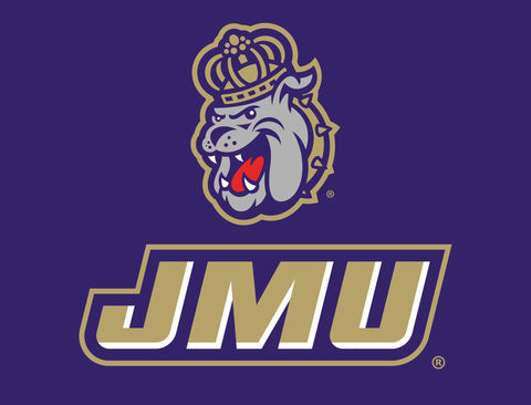 Purple JMU Duke Dog Head Yard Sign