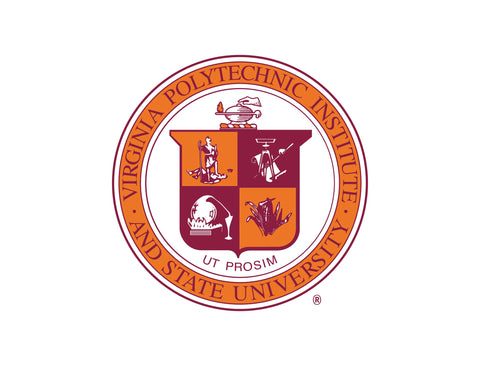 Virginia Tech Seal Mark White Lumilawn Sign