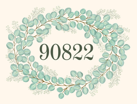 Eucalyptus Wreath Address Custom Lumilawn Sign