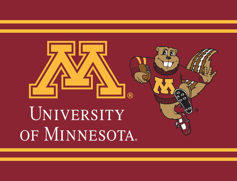 Minnesota M Goldy Football Maroon Lumilawn Sign