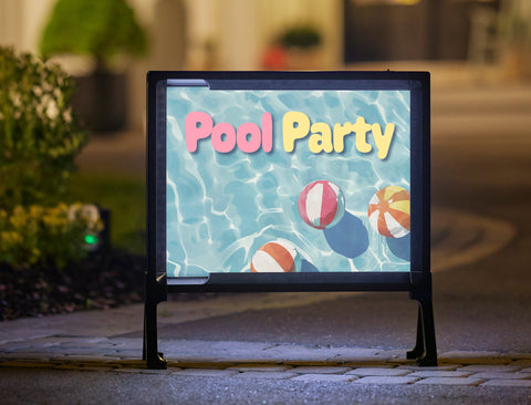 Pool Party Beach Ball Yard Sign