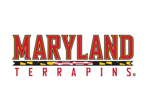 Maryland Terrapins Wordmark White Lumilawn Sign