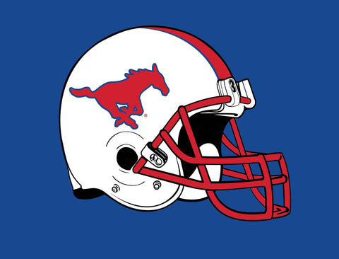 SMU Helmet Blue Lumilawn Sign