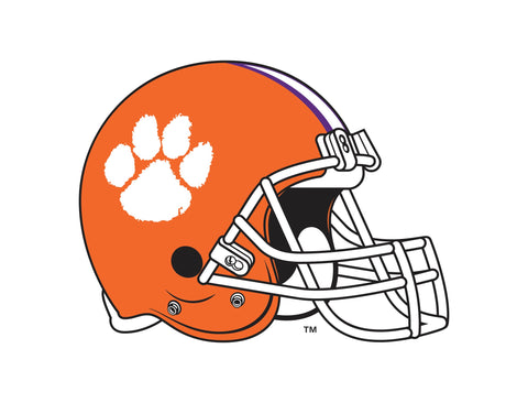 Clemson Helmet White Lumilawn Sign