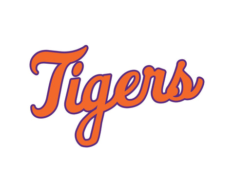 Clemson Tigers Script White Lumilawn Sign