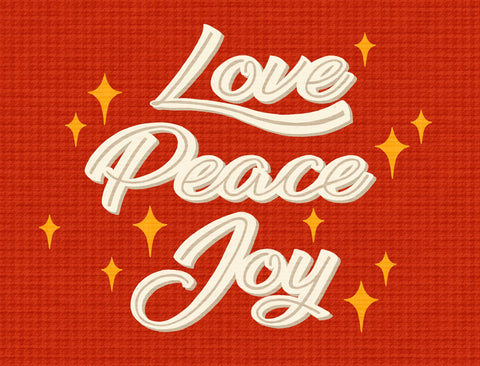 Love, Peace, Joy Lumilawn Sign