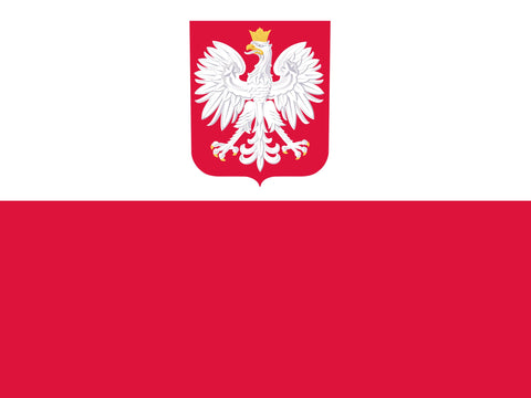 Flag Poland With Coat of Arms Yard Sign