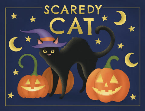 Scaredy Cat Halloween Yard Decor Sign