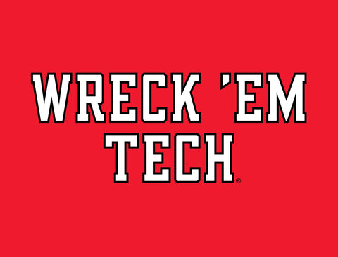 Texas Tech Wreck Em Red Lumilawn Sign